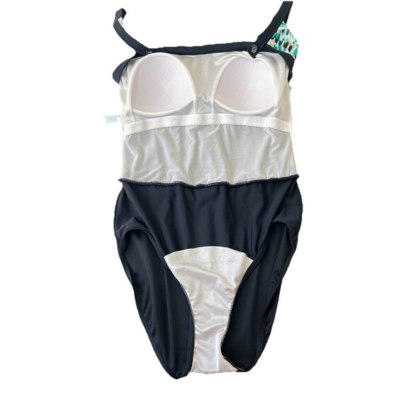 Le Cove Swimdress Women’s Size 14 Teal Ikat Removable Straps - Picture 7 of 11